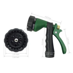 multifunction water spray gun ABS Plastic Anti-slip Green Garden Hose Spray Nozzle