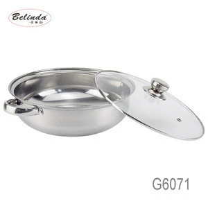 Multipurpose Kitchen Glass Lid Stainless Steel Double Layer Steamer Pot