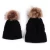 Import N1489 2pcs/set Parent Child Caps Pure Color Winter Cap Warm Knitted Thicken Cap Pom Pom Hats Beanie Mom Baby knitted Hats from China