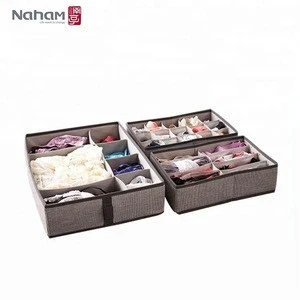 NAHAM fabric household 15 Section bra storage underwear organizer box