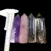 Natural clear quartz rose quartz amethyst smokey quartz crystal healing points wands pillars with hole for crystal cup