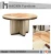 Import Natural Dining Tables wood furniture antique round wood tables T3004+MB353 from China