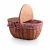 Import natural willow basket with wooden lid One removable cotton/poly basket liner from China
