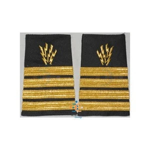 Navy Crew Epauletes | Pilot Epauletes | Airline Epauletes | Marine Uniform Epauletes with Gold French Braids