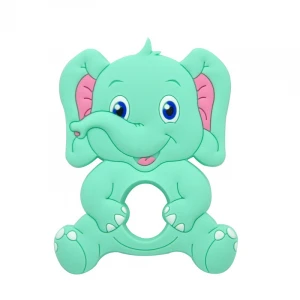 New Custom Soft Silicone Baby Teether Toy Animal Teether Pendant