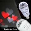 New design 4W power RGB colors changing rotating love heart led project lamp