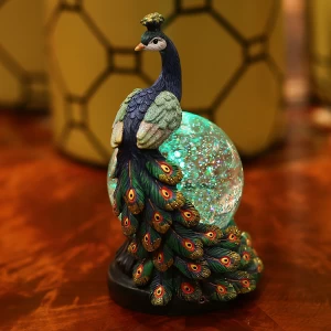 New Design Christmas Beautiful Gift Christmas Resin Peacock Crafts Home Office Decor For Sale