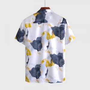 New design custom shirt printing mens beachwear digital printing Hawaiian shirt wholesale