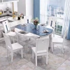 New design modern fashion hotel restaurant furniture tempered glass extendable dining table