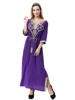 NEW Elegant Arab Women Muslim Dress 4color Islamic Clothing abaya dubai