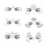 New Face Jewels Temporary Body Tattoo sticker rhinestone stickers face gems body art for festival birthday party decoration