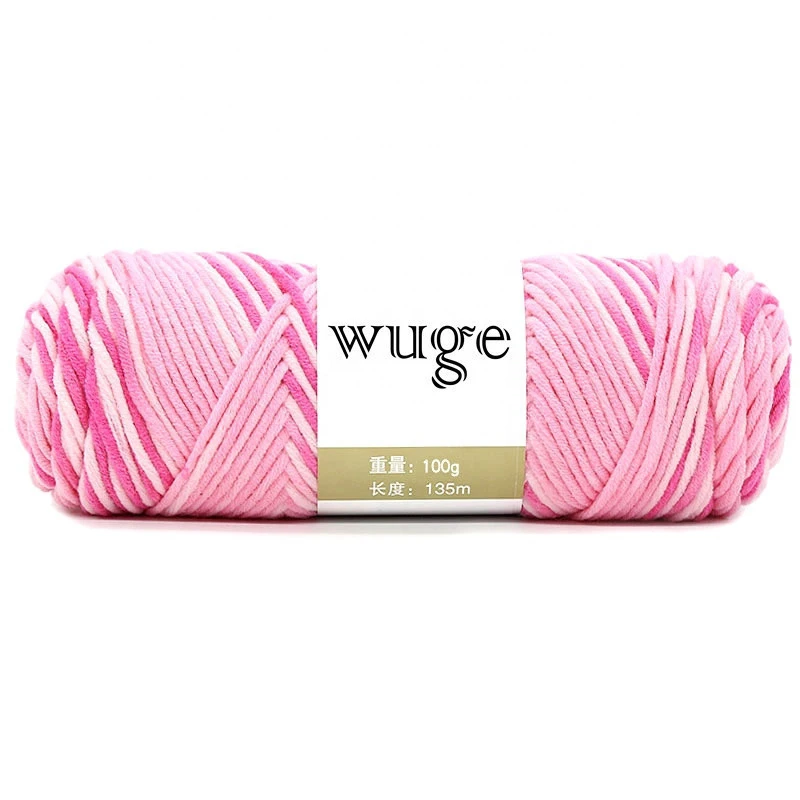 New fashion soft feeling crochet yarn acrylic polyester cotton blended knitting yarn