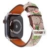 NEW Flower Pattern leather watch band For Apple 38/42mm 40/44 38mm 42mm 40mm 44mm Leather Watch Band with Adapter