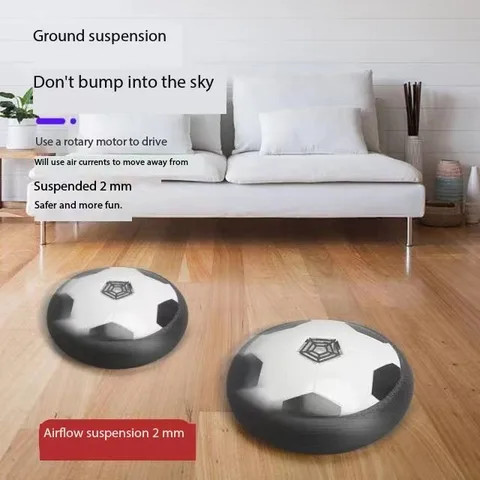 Kids Levitate Suspending Soccer Ball Air Cushion Floating Foam Football with LED Light Gliding Toys Soccer Toys Kids Gifts