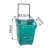 Import New PP materials 55L plastic supermarket grocery rolling shopping baskets cart with wheels wholesale from China