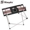 New product metal outdoor picnic 600D oxford foldable clear hole table camping table aluminum