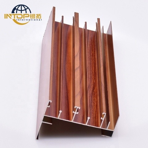 New Series Tanzania market woodened texture sill track aluminum profiles