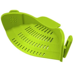 New Silicone Pot Colanders Pan Strainer Snap Strain Clip on Pasta Food Draining Excess Liquid Kitchen Gadget