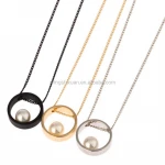 New update wholesale cheap gift necklace, round shaped pendants necklace