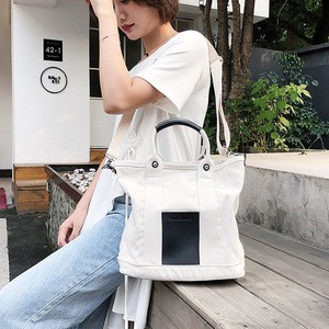 new women&#39;s Korean fashion canvas contrast handbag Single Shoulder Messenger Bag