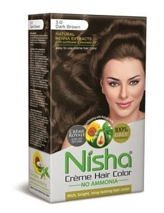 Nisha Cream Hair Color with Henna Extract, Avocado oil and Sunflower oil
