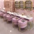 Import Nordic Marble Nail Shop Tables and Chairs Double Nail Table Set from China