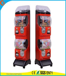 Novelty Design Coin Operated Plastic Toy Station Capsule Vending Machine