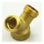 Import OEM 3/4&quot; Male and Female GH Thread Garden 3 Way Brass Water Pipe Tap Y Shaped Hose Connector from China