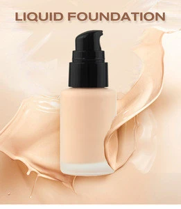 OEM bases para cara en maquillaje 8 color liquid Makeup Foundation waterproof make your own brand with low moq