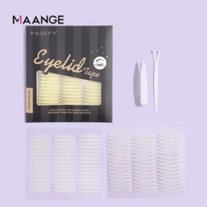 OEM Breathable PE tape Matte Invisible Eyelid Tape Natural Invisible Eyelid Stickers With Tweezers Y Fork