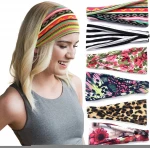 OEM Designs Sweat Absorption Yoga Hair Band Sport Printing Womens Wide Edge Headband