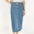 Import OEM High Quality Front Buttoned Jean Skirt Women Pencil Denim Midi Skirt from China