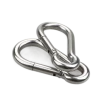 OEM ODM Custom Stainless Steel Carabiner With 10mm Diameter 40mm And 90mm Length Hardware Buckle Spring Snap Clip Hooks