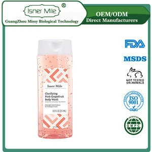 OEM/ODM private label Clarifying Pink Grapefruit Body Wash/lotion, Refreshing Moisturizing Shower Gel,Soft and clean best sell