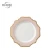 Import Ohere pink porcelain dinner set decal tableware irregular  charger plate golden rim dishes&plates  kitchen accessories utensils from China