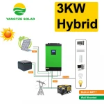 On grid and off gird multi function hybrid 3kw solar power system for home