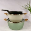 On Stock New design aluminium cookware set die cast non stick casserole with lid