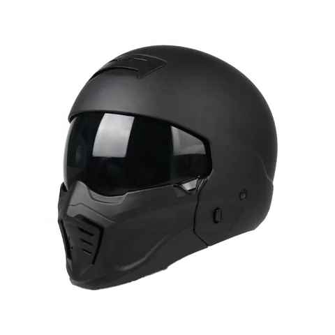 Open face motorcycle helmet Removable jaw guard guard point approved full face helmet