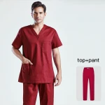 Operating room doctor nurse work wear Pet grooming working clothes Medical uniforms spa uniform womens scrub sets tops+pants new