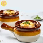 OUFU french onion soup bowl crock mini soup casserole pot small casserole with handle