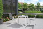 outdoor ceramic porcelain ceramic top alunumin  square restaurant table