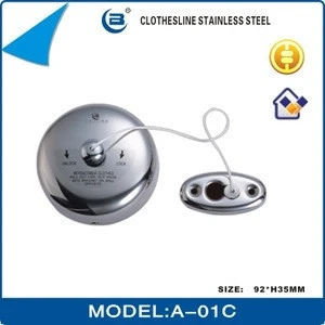Outdoor retractable stainless steel clothesline in laundry product