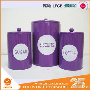 Pass LFGB/FDA colorful kitchen biscuit can and canister set