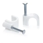 PE Round Cable Clip Wiring Cable Clamp with steel nail various size