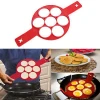 perfect nontoxic flip multiple kitchen 7 in 1 Circle Silicone Pancake Rings Mold pancakes egg tools