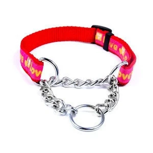 Pet Products Adjustable Nylon Chain Martingale dog collar