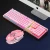 Import Pink Real Mechanical Keyboard and Mouse Set with Blue Switch Cute Girls E-sports Gamer Computer Peripherals Keyboard from China