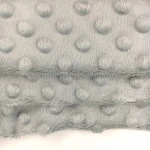 100% Polyester Embossed Super Soft Baby Cuddle Minky Dot Plush Blanket Fabric