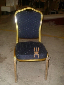 Popular New Design Gold Stacking Aluminum hotel banquet chairs
