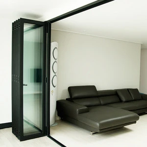 Popular Thermal Break Aluminum Glass Folding and Sliding Patio Door with great vision